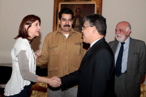 Maria Angela Holguin, Elias Jaua, Nicolas Maduro