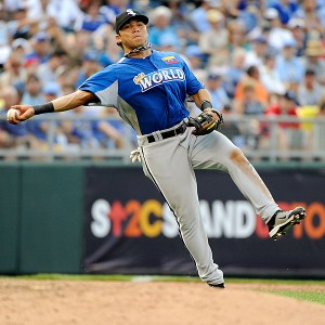 * El prospecto de los Medias Blancas Carlos Sánchez, cuando participó del Juego de Futuras Estrellas en Kansas City