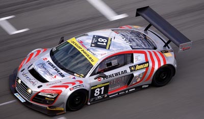 El Audi R8 de Enzo Potolicchio partirá desde la fila doce hoy en Dubái