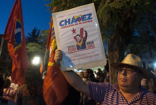 CHILE-VENEZUELA-CHAVEZ-DEATH-SUPPORTERS