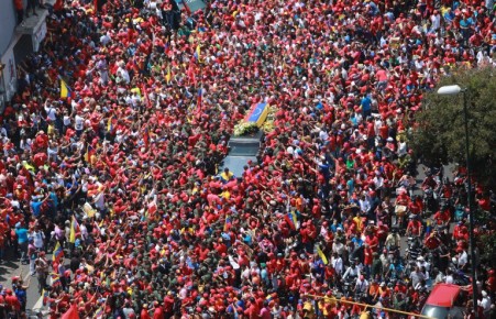 VENEZUELA-CHAVEZ-DEATH-FUNERAL-CORTEGE