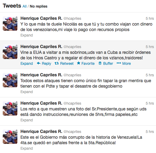 capriles en twitter