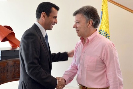 Capriles reunión con Santos