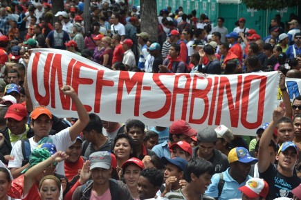 Estudiantes de todo el país vinieron a la marcha de estudiantes chavistas. Foto AVN   