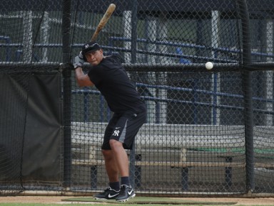 *New York Yankees' Alex Rodriguez during a workout Wednesday, June 5, 2013--AP Photo-Chris O'Meara