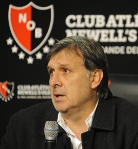 *Gerardo Martino gives a press conference in Rosario, Argentina, Tuesday, July 23, 2013. Barcelona::AP Photo:Alfredo Gomez