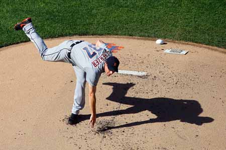 Max Scherzer #37 of the Detroit Tigers pitches against the New York Mets at Citi Field on August--Jim McIsaac-Getty Images-AFPweb