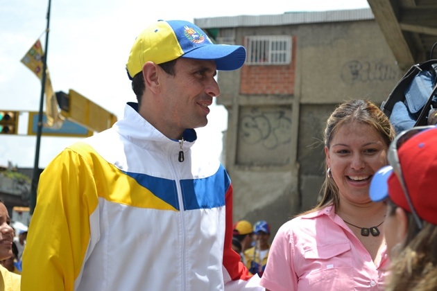 Capriles estuvo ayer en varios actos políticoss