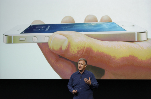 Phil Schiller, senior vice president of worldwide marketing for Apple Inc, talks about the new iPhone 5S at Apple Inc's media event in Cupertino