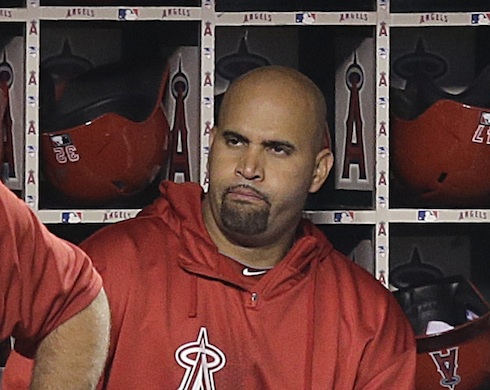 Pujols ha bajado de forma alarmante sus números desde su mudanza a Anaheim Foto AP/Jae Hong