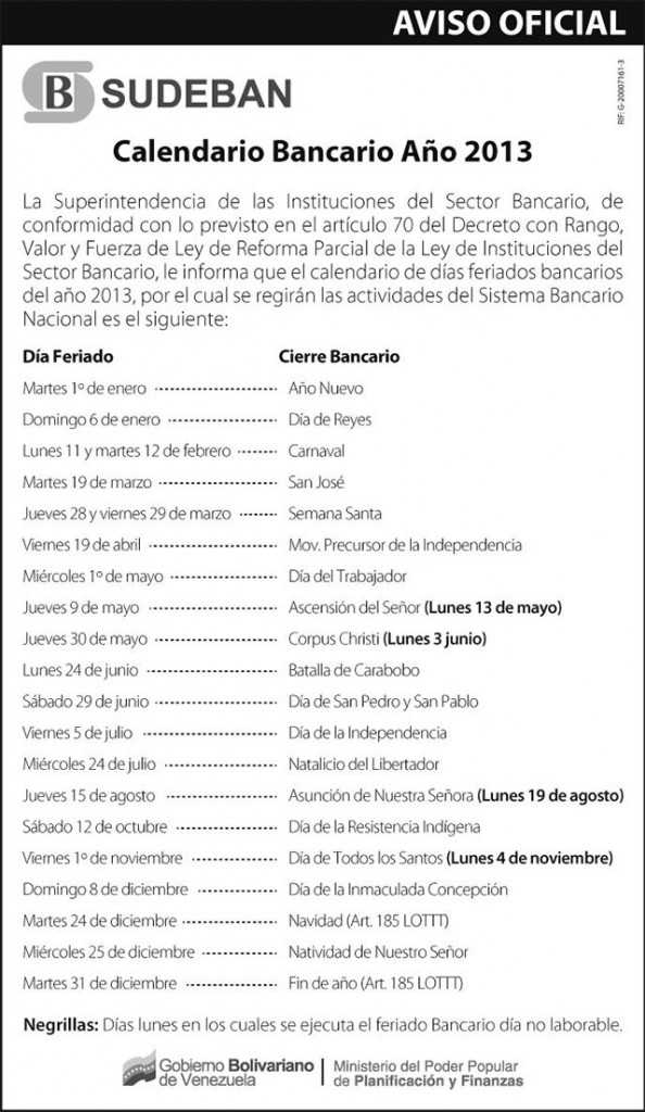 calendariobancar