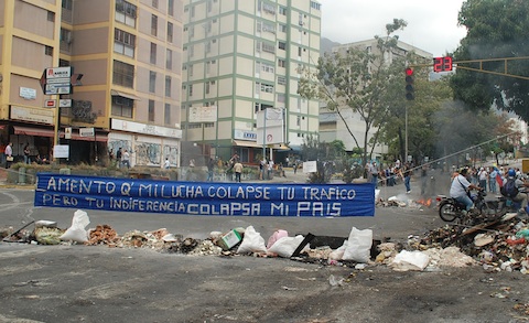 Así defiende el cierre de calles los manifestantes