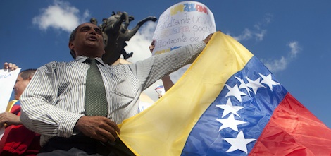 VENEZOLANOS EN HONDURAS PROTESTAN CONTRA GOBIERNO DE NICOLÁS MADURO
