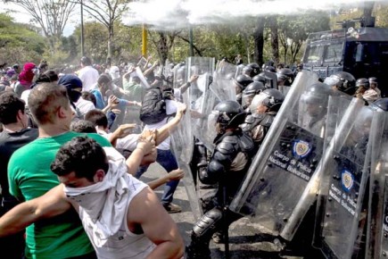 PROTESTAS EN CARACAS CONTRA EL GOBIERNO VENEZOLANO