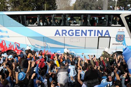 El pueblo argentino se volcó a las calles a recibir a su selección AFP / Maxi Failla 