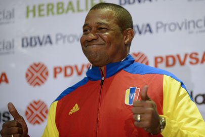 The new coach of the Venezuelan football team, Noel "Chita" SanvicenteUU::AFP PHOTO:LEO RAMIREZ