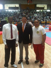 El presidente de la Asociación de Taekwondo del Estado Miranda, Emilio Materán, estuvo presente en el evento 