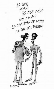 Esta fue la última caricatura de Zapata