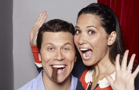 PERFECT COUPLES -- Pictured: (l-r) Hayes MacArthur as Rex, Olivia Munn as Leigh -- Photo by: Mitchell Haaseth/NBC