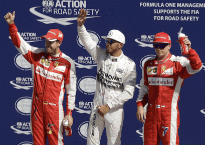  Hamilton será perseguido por los dos pilotos de Ferrari, Vettel y Raikkonen, que corren en su casa, el legendario circuito de Monza 