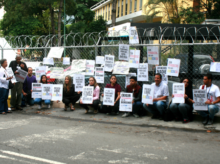 Protesta periodistas en la Morgue