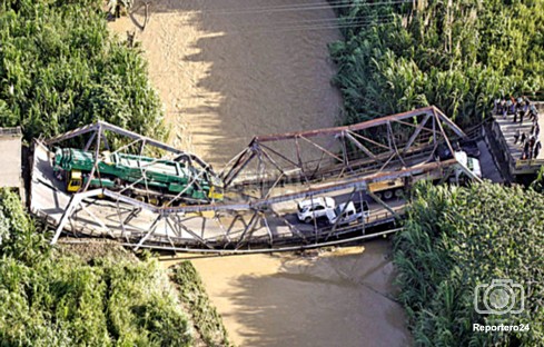 Puente que comunica al estado Miranda con el Oriente del país colapsó a la altura del sector Cúpira