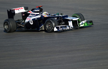 Maldonado sumó puntos por segunda carrera seguida Foto AFP/Timothy A. Clary