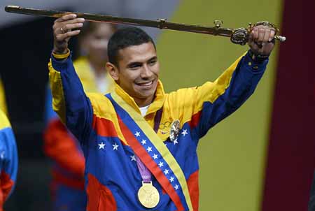 Limardo entró en la historia de las leyendas deportivas de Venezuela Foto AFP/Juan Barreto