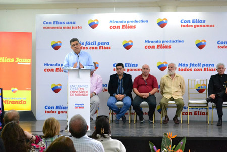 Jaua se comprometió con el sector empresarial de la entidad mirandina a “trabajar en conjunto para producir más y exportar sus productos al Mercosur”.