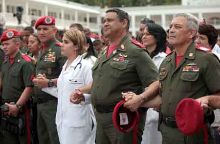 En el batallón de la Guardia de Honor Presidencial, se realizó ayer un acto litúrgico, por la salud y pronta recuperación del Presidente Hugo Chávez.