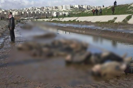 Al menos 65 hombres jóvenes, ejecutados de un disparo en la cabeza fueron encontrados este martes en un barrio de la ciudad siria de Alepo
