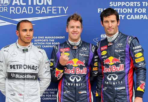 Vettel, Webber y Hamilton lideran la partida