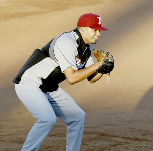 Mario Lissón entrenando con el equipo nacional, ayer. AP / Julio Cortez