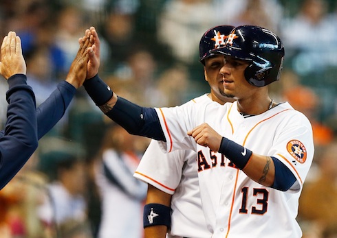 Cedeño conectó de cuadrangular y destapó la ofensiva de los Astros. AFP / Scott Halleran