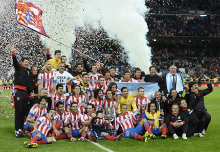 La foto de grupo de la gran felicidad del Atlético de Madrid