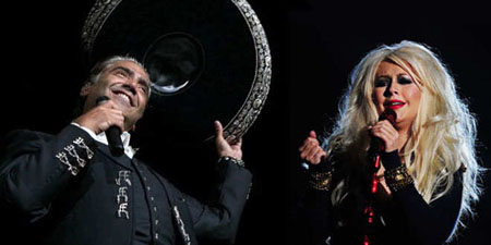 El cantante mexicano Alejandro Fernández presentó este jueves su nueva canción "Hoy tengo ganas de ti", que interpreta a dúo con la estadounidense Christina Aguilera