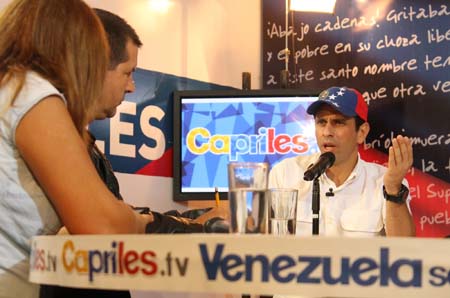 Capriles: "No podemos permitir que el gobierno le meta la mano y convierta las universidades en centros de ideología partidista".