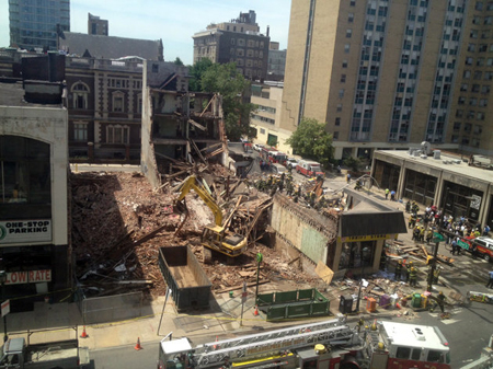 Imagen de la estructura colapsada en Filadelfia.