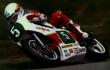 Lavado fue campeón mundial de la categoría 250cc de motociclismo en 1983