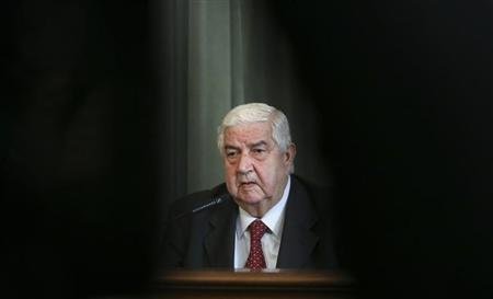 En la imagen, el ministro sirio de Exteriores, Walid al Mualem durante una rueda de prensa tras reunirse con su homólogo ruso Sergei Lavrov en Moscú, el 9 de septiembre 2013.