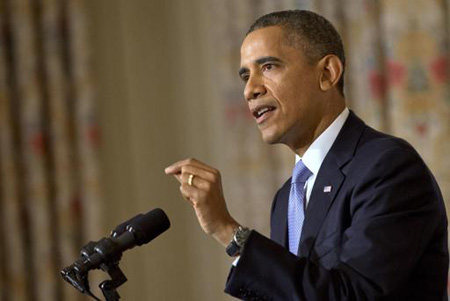 El presidente Barack Obama habla en la Casa Blanca en Washington el jueves 17 de octubre de 2013 tras la reapertura del gobierno.AP / JACQUELYN MARTIN