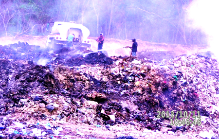 En la gráfica se muestra el humo que afecta a los luciteños, tras la quema de la basura