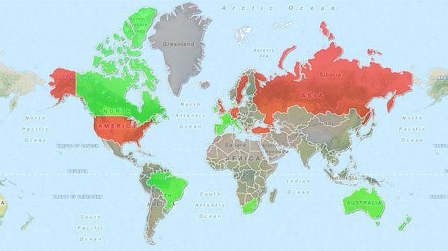 El verde señala los mejores amantes y el rojo los peores