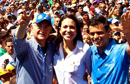 María Corina Machado, Antonio Ledezma y Leopoldo López, asumen el liderazgo de la oposición ante el debilitamiento de Henrique Capriles