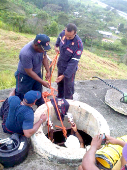 Las labores incluyeron trabajos de desinfección del tanque de almacenamiento ubicado en La Encrucijada de Caucagua