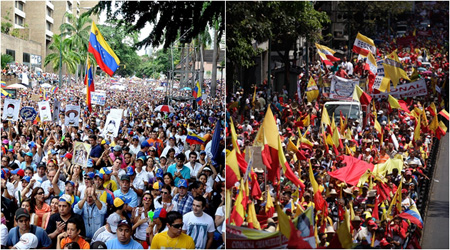 Las calles de Caracas siguen calientes con las movilizaciones, tanto del oficialismo, como las de la oposición
CORTESIA / NOTICIAS24