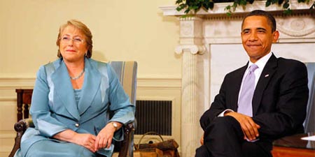 El presidente de Estados Unidos, Barack Obama, recibirá el 30 de junio en la Casa Blanca a su homóloga de Chile, Michelle Bachelet