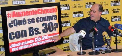 Julio Borges: "Los precios de los alimentos han subido mucho más del doble que los salarios de los venezolanos".