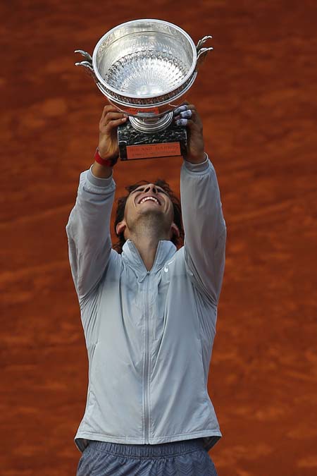 Nadal solo ha caído una vez en 67 partidos disputados en el torneo francés Foto AP/David Vincent