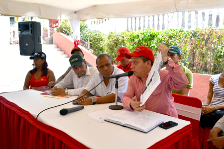 Aspecto de la rueda de prensa desarrollada ayer en el municipio mirandino de Zamora